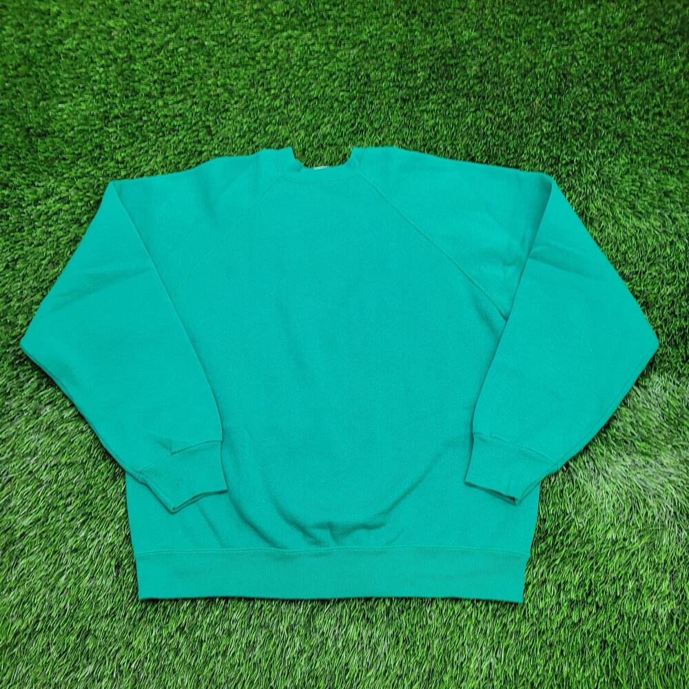 Vintage Tultex Raglan Sweatshirt Large 22x23 Cropped USA